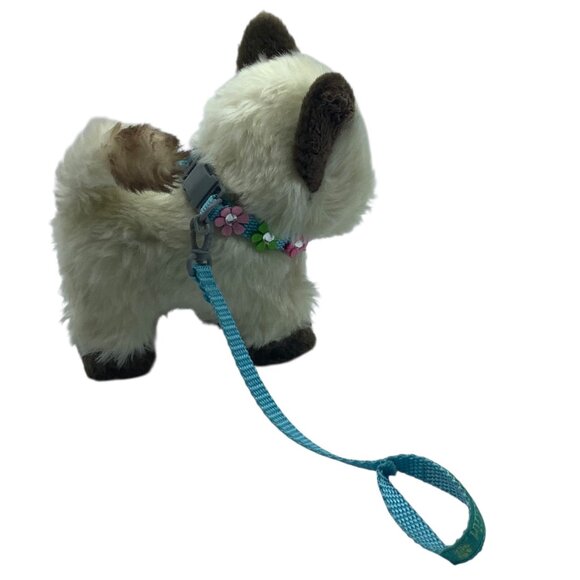 American Girl Doll Pet Himalayan Siamese Kitty Cat Plush Poseable Leash Harness - Picture 4 of 7